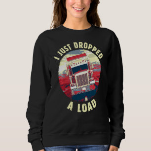 Vintage Big Rig Semi Trailer Truck Driver Funny Tr Sweatshirt