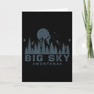 Vintage Big Sky Montana Mt Ski Mountain Outdoor Va Card
