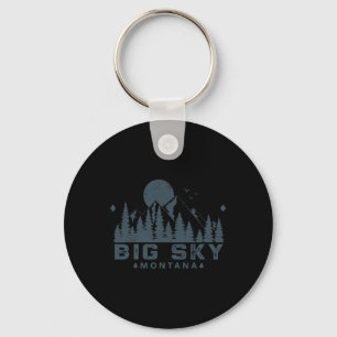 Vintage Big Sky Montana Mt Ski Mountain Outdoor Va Key Ring