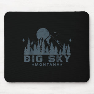 Vintage Big Sky Montana Mt Ski Mountain Outdoor Va Mouse Mat