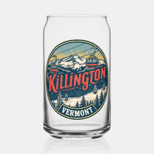 Vintage BIG SKY Montana Ski resort Bozeman mountai Can Glass