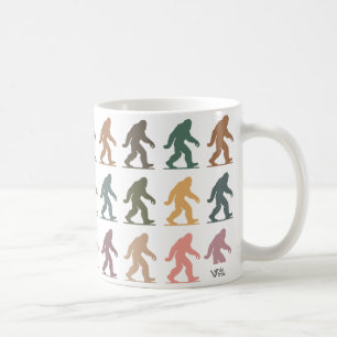 Vintage Bigfoot Drinkware Retro Sasquatch Art Gift Coffee Mug