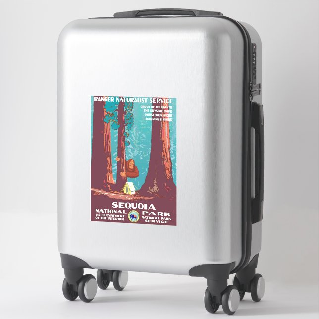 Vintage Bigfoot Hiding Sequoia National Park 1938 (Suitcase)