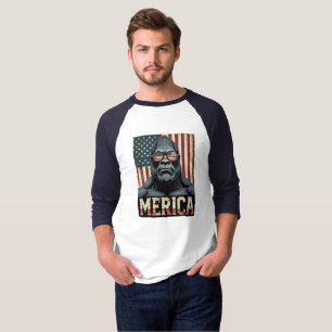 Vintage Bigfoot Merica 4th of july patriotic T-Shirt