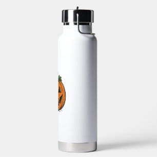 Vintage Bigfoot Pumpkin Halloween Vector Design_1 Water Bottle