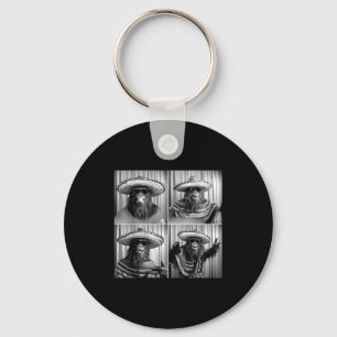 Vintage bigfoot sasquatch selfie photobooth cinco key ring