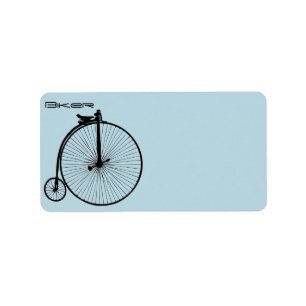 Vintage Bike Address Label