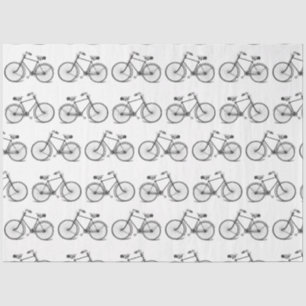 Vintage Bike Bicycle Black White  Tissue Paper