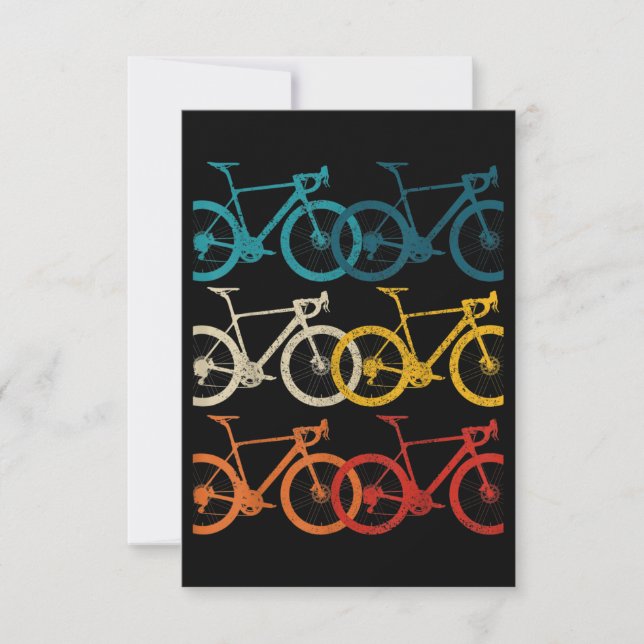 Vintage Bike Cycling Road Bike Racing Bicycle Card (Front)