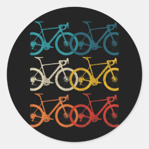 Vintage Bike Cycling Road Bike Racing Bicycle Classic Round Sticker