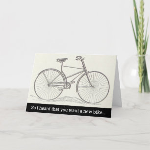 Vintage Bike + Disappointment Birthday Card