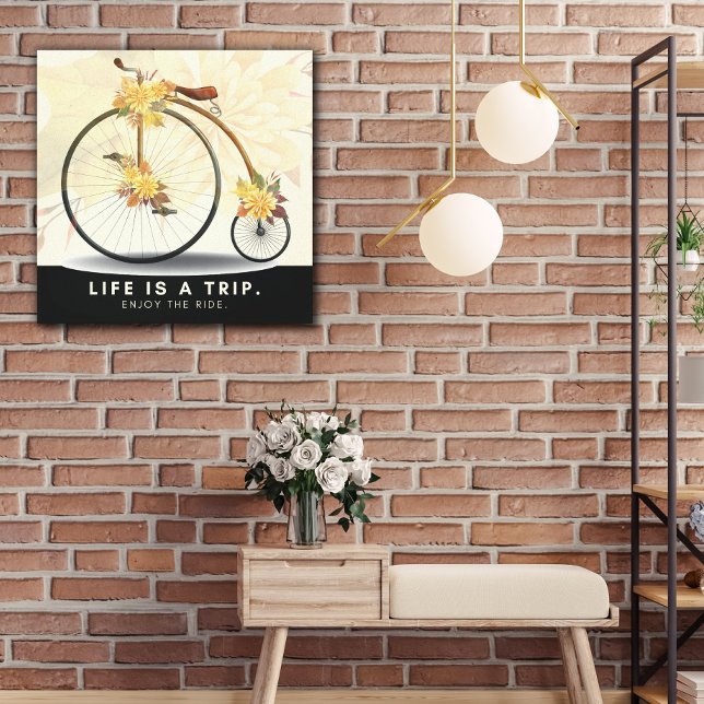 Vintage Bike | Enjoy the Ride Canvas Print (Creator Uploaded)