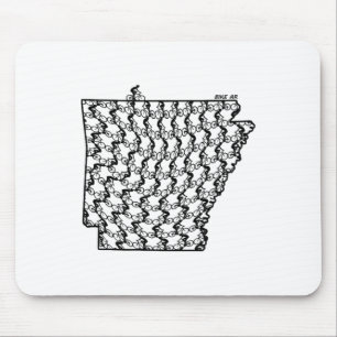 Vintage Bike Riding Arkansas Cycling Mountain Biki Mouse Mat