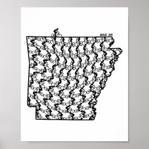 Vintage Bike Riding Arkansas Cycling Mountain Biki Poster
