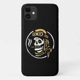 Vintage Biker Ghost Pilot Halloween Funny Gift iPhone 11 Case