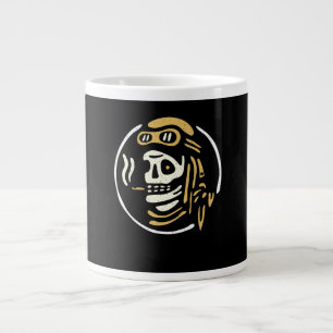 Vintage Biker Ghost Pilot Halloween Funny Gift Large Coffee Mug