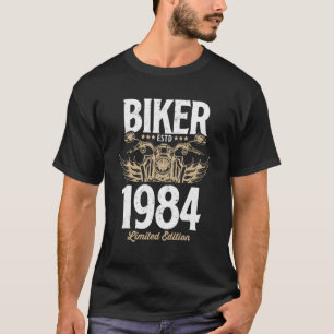 Vintage Biker Men Women Motorcycle Born In 1984 T-Shirt