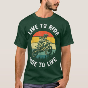 Vintage Biker Motorcycle Motocross Design 1382 T-Shirt