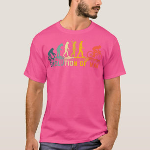 Vintage Biking Biker Cyclist Funny Evolution Man 1 T-Shirt