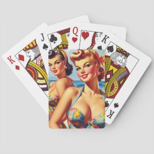 Vintage Bikini Summer Pinups Playing Cards