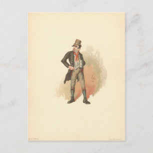 Vintage Bill Sikes Oliver Twist Postcard