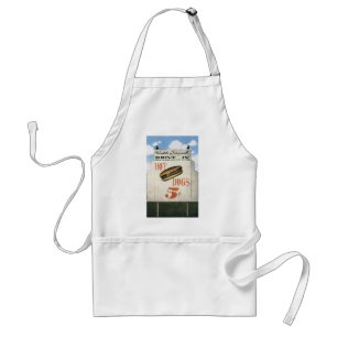 Vintage Billboard, Worlds Largest Drive In Hotdogs Standard Apron