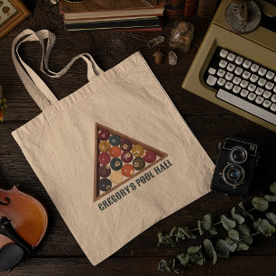 Vintage Billiard Balls Custom Pool Table Themed Tote Bag