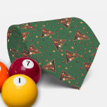 Vintage Billiard Balls Pool Table Themed Tie<br><div class="desc">This patterned necktie is perfect for pool players. They're sure to appreciate this paper featuring my realistic style illustrations of vintage billiard balls set against a green background.</div>