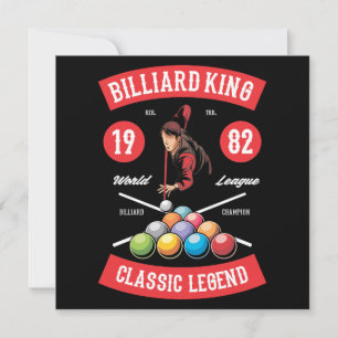 Vintage Billiard Mancave Greeting Card