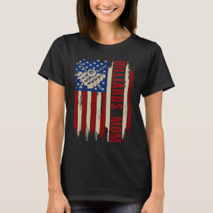 Vintage Billiards Mum American USA Flag Pool Billi T-Shirt