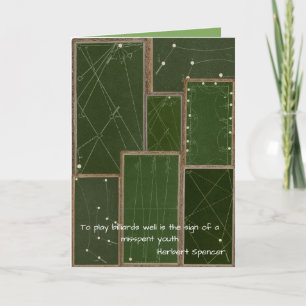 Vintage Billiards Table Pool Player Antique Card