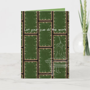 Vintage Billiards Table Pool Player Antique Unique Card