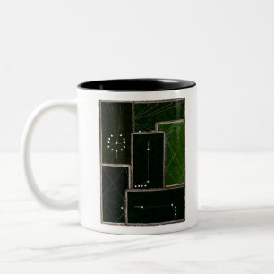 Vintage Billiards Table Pool Table Art Pool Shark Two-Tone Coffee Mug