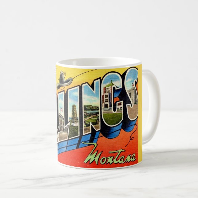 Vintage Billings MT  Coffee Mug (Front Right)