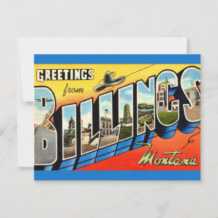 Vintage Billings MT Greeting Postcard