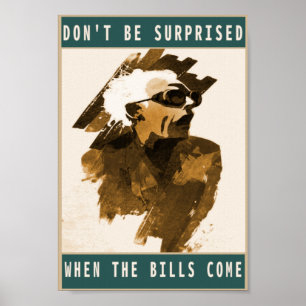 Vintage bills quote  poster