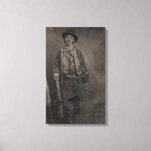 Vintage Billy the Kid Old West Outlaw Canvas Print