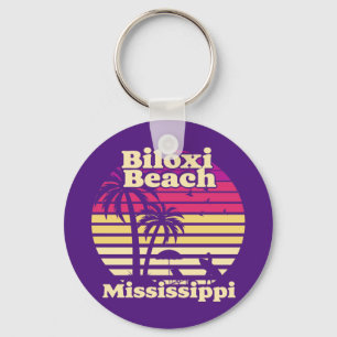 Vintage Biloxi Beach Mississippi Key Ring