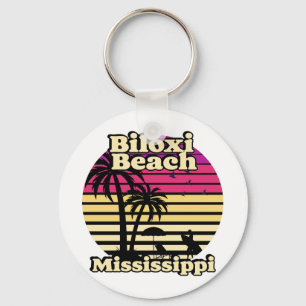 Vintage Biloxi Beach Mississippi Key Ring