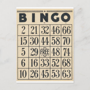 Vintage Bingo Card