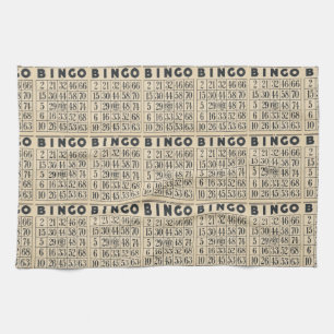 Vintage Bingo Card Tea Towel