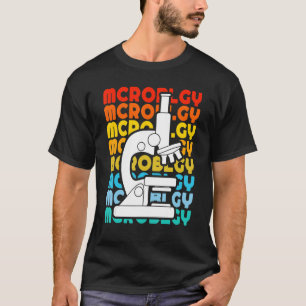 Vintage Biology Biologist Microscope Microbiology T-Shirt