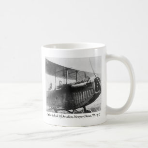 Vintage Biplane Aeroplane And Pilots Coffee Mug