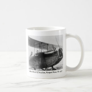 Vintage Biplane Aeroplane And Pilots Coffee Mug