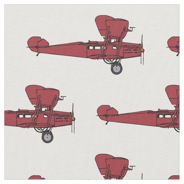 Vintage Biplane Aircraft Fabric (Close Up)