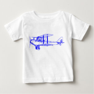 Vintage Biplane - Blue Baby T-Shirt