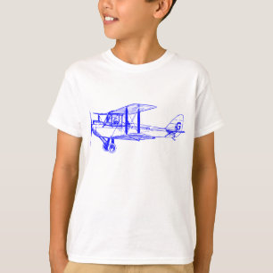 Vintage Biplane - Blue T-Shirt