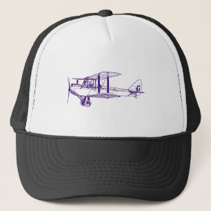 Vintage Biplane - Deep Purple Trucker Hat