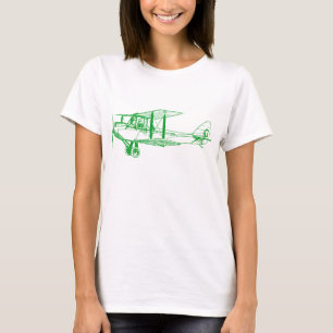 Vintage Biplane - Grass Green T-Shirt