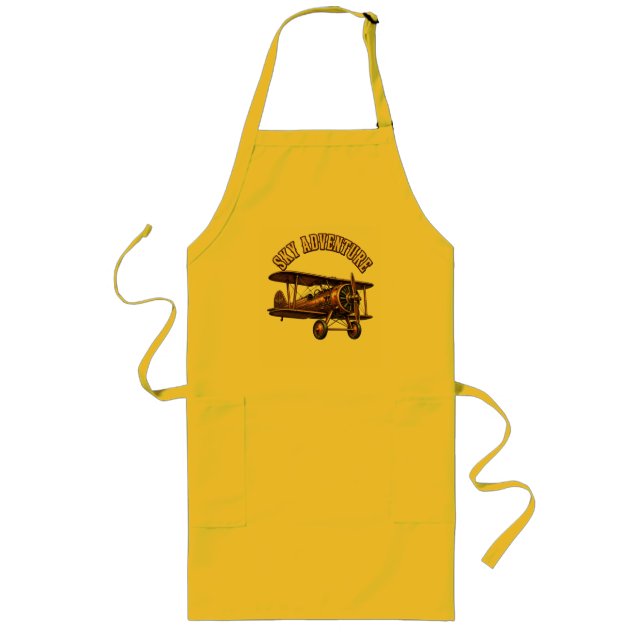 Vintage biplane.  long apron (Front)